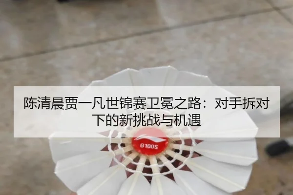陈清晨贾一凡世锦赛卫冕之路：对手拆对下的新挑战与机遇